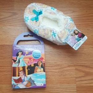 Princess slippers and coloring pad